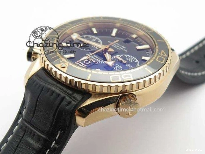 0326 Breathable Seamaster Professional Chrono RG Black Ceramic Black Dial On Black Gummy Strap A 8214